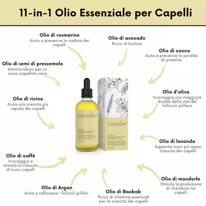 11-in-1 Olio Essenziale per Capelli